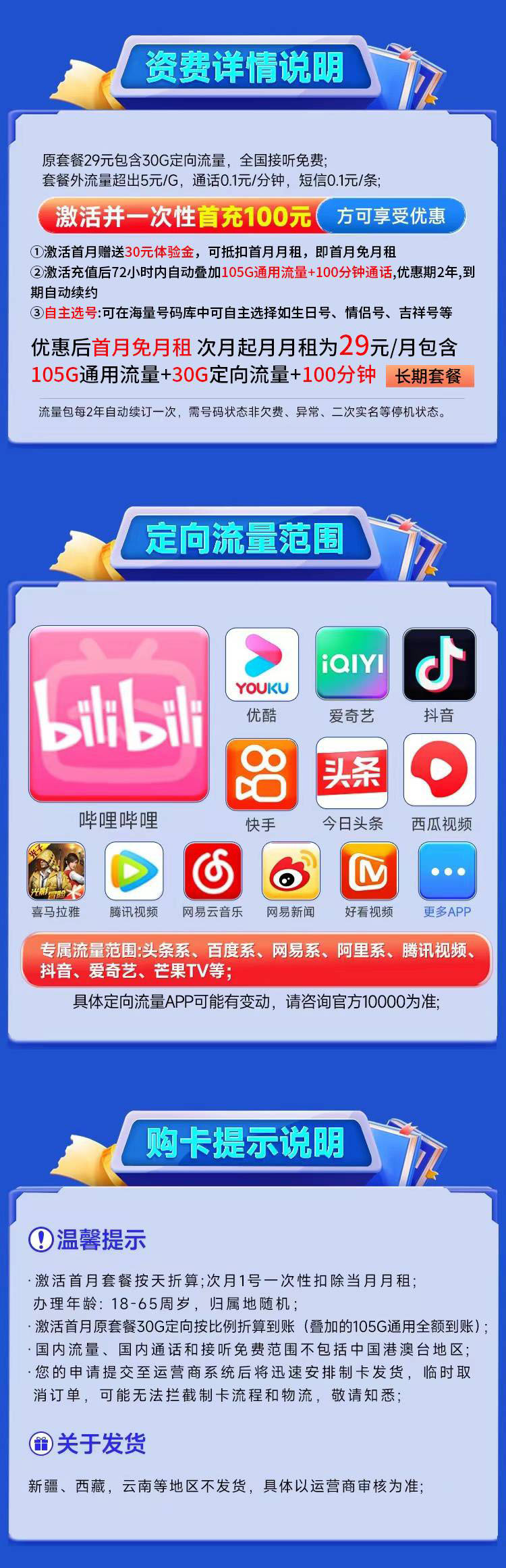 电信柚木卡29元135G+100分钟+支持选号+黄金速率  第2张