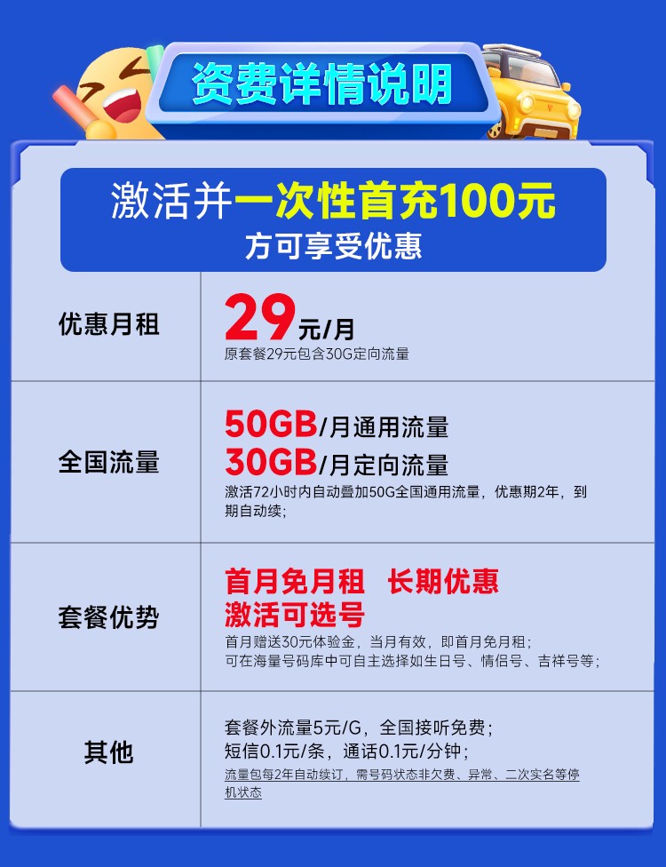 山东电信幽兰卡29元80G  第2张