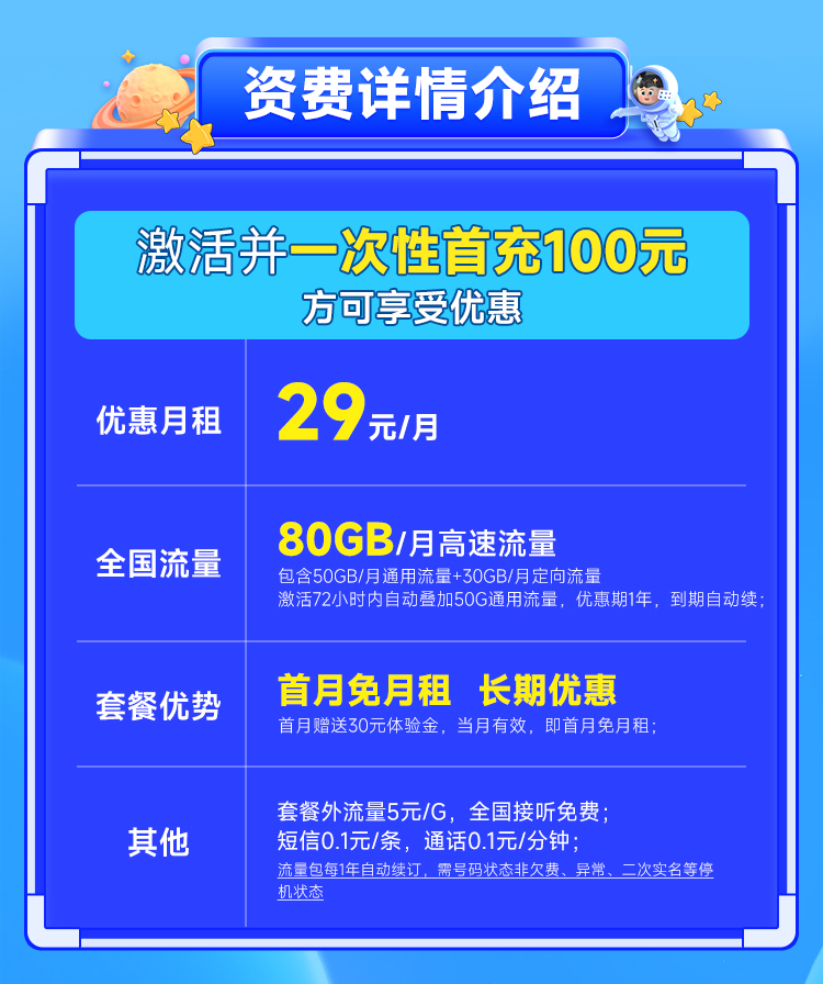 湖南电信幻日卡29元80G  第2张